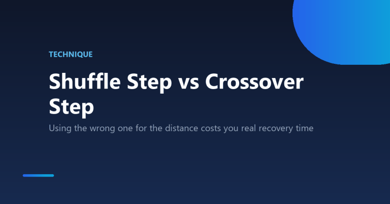 Shuffle step versus crossover step footwork in table tennis