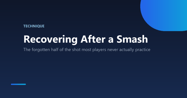 How to recover to the ready position after a smash in table tennis