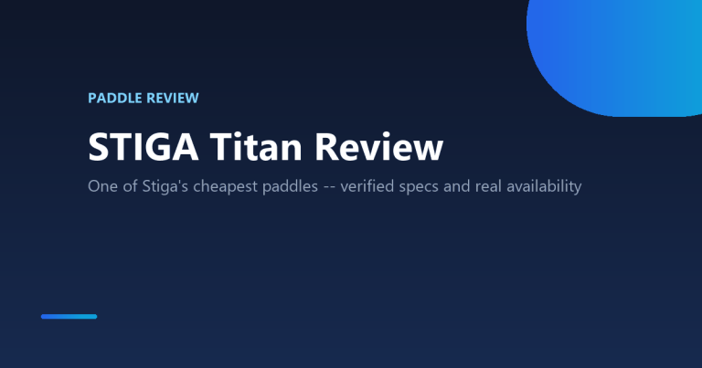 STIGA Titan table tennis paddle review