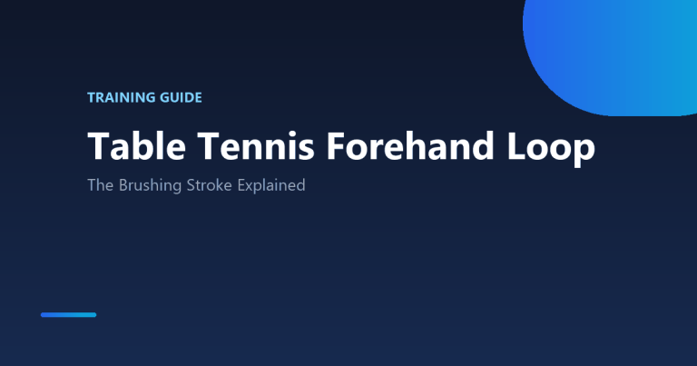 Table Tennis Forehand Loop