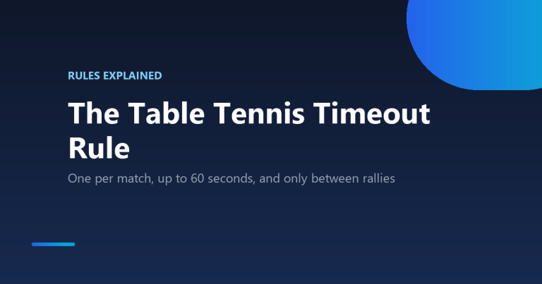 The table tennis timeout rule, explained