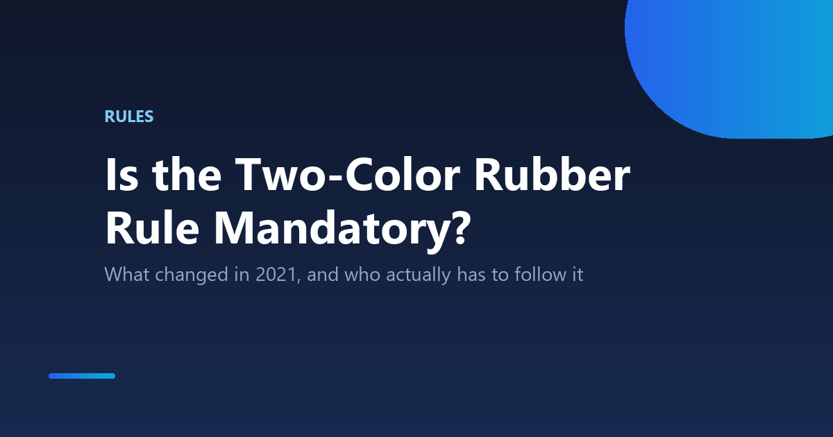 Is the two-color rubber rule mandatory in table tennis