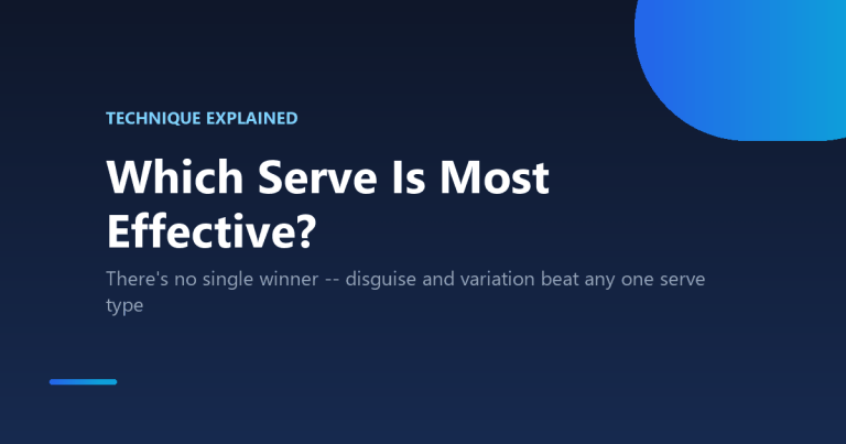 Which table tennis serve is most effective, coaching explained