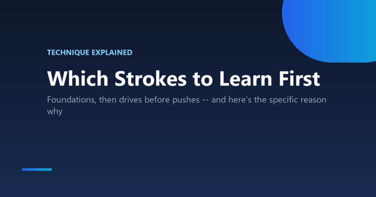 Which table tennis strokes to learn first, coaching order explained