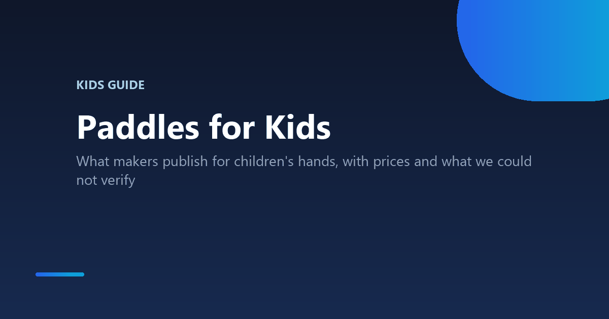 Best ping pong paddle for kids: what makers actually publish, with prices and sizes