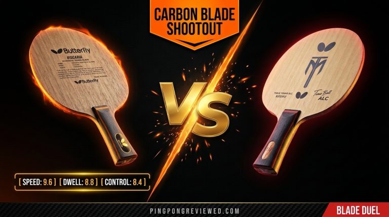 Butterfly Viscaria vs Timo Boll ALC Blade Shootout