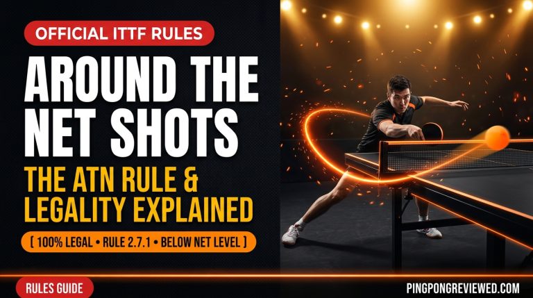 Can you hit the ball around the net in ping pong official ITTF ATN shot rules
