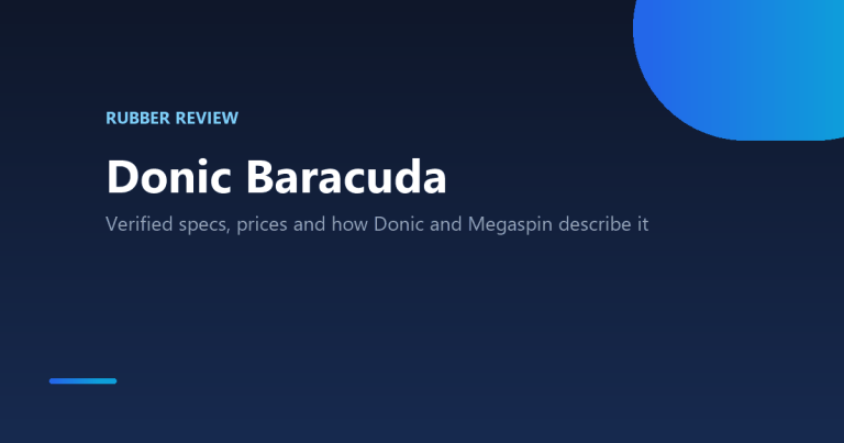 Donic Baracuda review: verified specs, prices and ratings