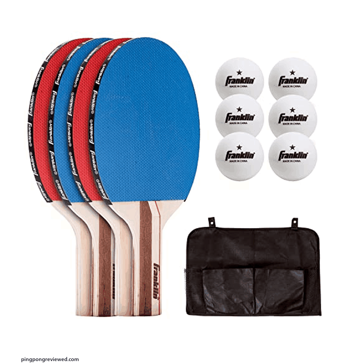 Franklin Sports 4 Player table tennis paddle set