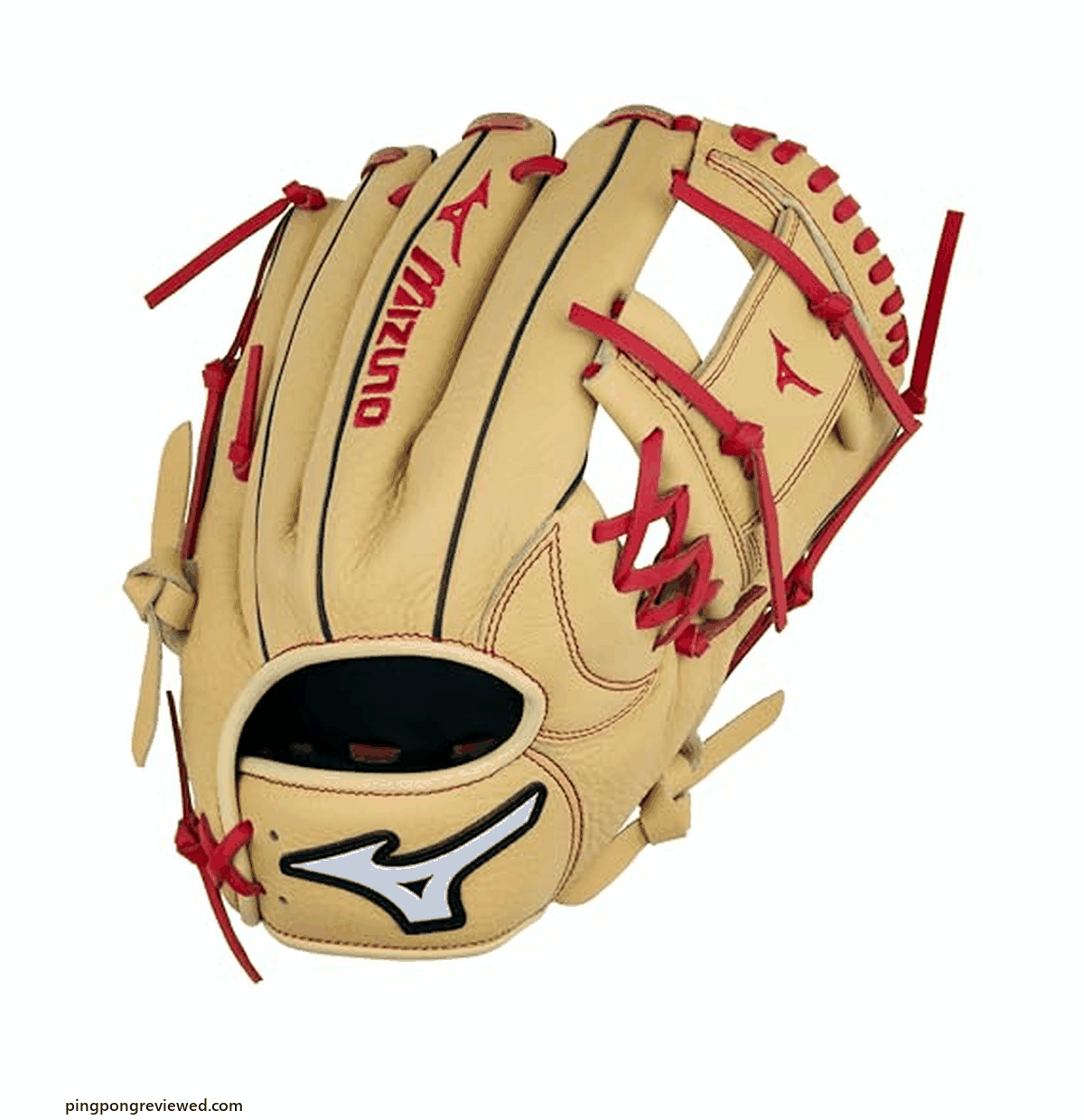 Mizuno Prospect Select 11 inch youth baseball glove in tan and red