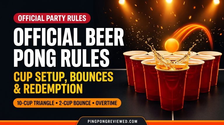 Official beer pong rules cup setup bounce shots redemption and overtime guide