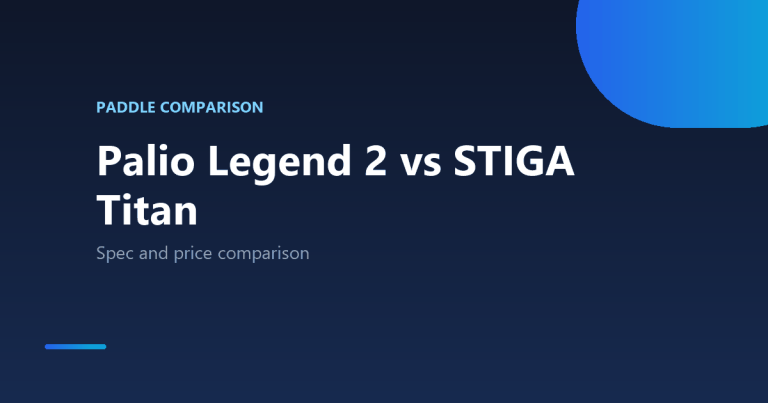 Palio Legend 2 vs STIGA Titan: spec and price comparison