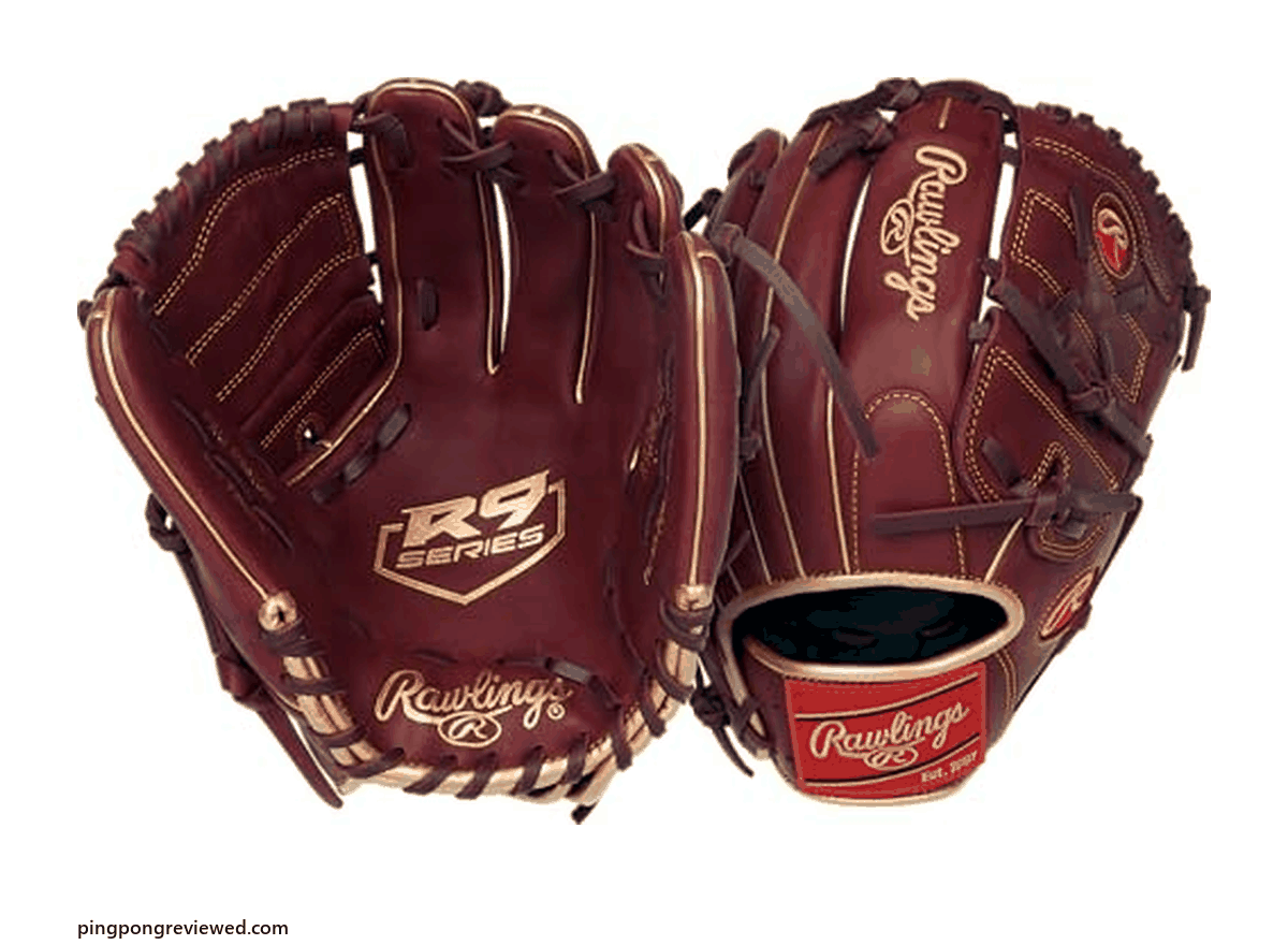 Rawlings R9 12 inch baseball glove in sherry