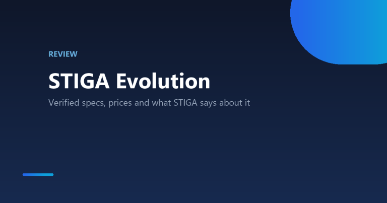 STIGA Evolution review: verified specs, price and what STIGA says