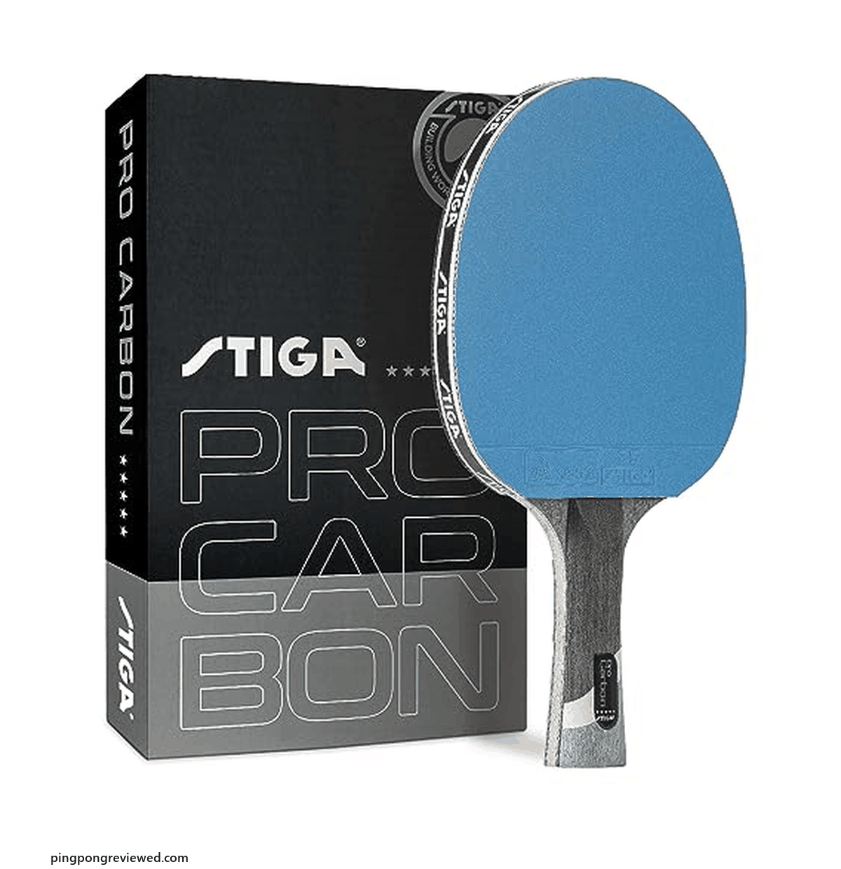STIGA Pro Carbon table tennis racket in blue